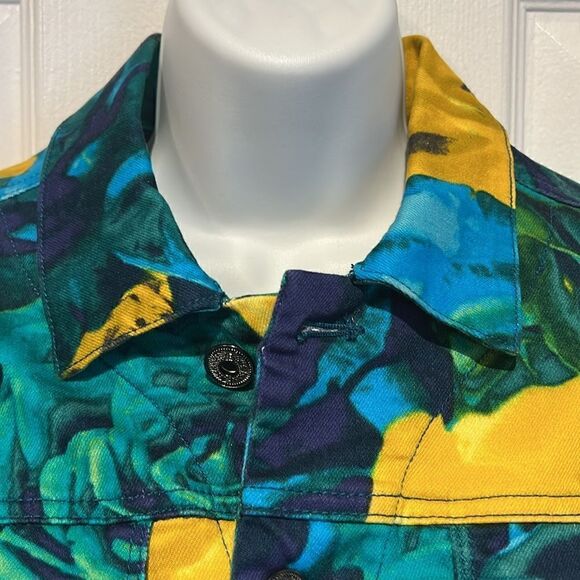 Isaac Mizrahi Multi-Coloured Denim Jacket Size M‎ - Picture 2 of 12